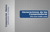 Generaciones de las Computadoras MTE Israel Trujillo Landa Computación Básica Administración de Empresas.