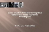 Prof.: Lic. Fabián Olaz Curso anual de Tratamiento Cognitivo Conductual de los Trastornos Psicológicos.