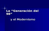 La “Generación del 98” y el Modernismo Crisis de fin de siglo Teoría del átomo (Rutherford) Teoría del átomo (Rutherford) Descubrimiento de la radioactividad.