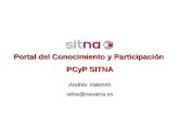 Portal del Conocimiento y Participación PCyP SITNA Andrés Valentín sitna@navarra.es.