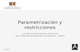 03-08-20151 Parametrización y restricciones Luis Felipe González (Valparaíso, Marzo 2014) Taller de Métodos Computacionales en Arquitectura — ARQ331.