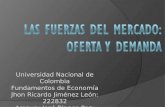 Universidad Nacional de Colombia Fundamentos de Economía Jhon Ricardo Jiménez León: 222832 Amaury José Blanco Paz: 244108.