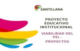 PROYECTO EDUCATIVO INSTITUCIONAL VIABILIDAD DEL PEI – PROYECTOS.