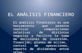 EL ANÁLISIS FINANCIERO El análisis financiero es una herramienta que permite realizar comparaciones relativas de distintos negocios y facilita la toma.