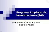 Programa Ampliado de Inmunizaciones (PAI) VACUNACIÓN EN CASOS ESPECIALES 1:11