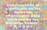 Verifica la utilidad de los números irracionales en representar soluciones en determinadas situaciones de la vida real.