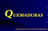 Q UEMADURAS PROGRAMA DE CERTIFICACIÓN DE SEGURIDAD.