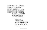 INSTITUCION EDUCATIVA INMACULADA CONCEPCION EDMUNDO NARVAEZ FISICA VECTORES. DINAMICA EDMUNDO NARVAEZ