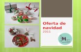 Oferta de navidad 2011. 1. Cupcakes  Cupcakes de vainilla decorados con cubierta de mantequilla y pastillaje de masemlo.  Empacados en cajas blancas.