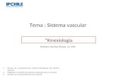 Tema : Sistema vascular Professor: Verónica Pantoja. Lic. MSP. “Kinesiología 1.Revisar las consideraciones anátomo-fisiológicas del sistema vascular 2.Establecer.