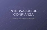 INTERVALOS DE CONFIANZA ¿Dónde está el Parámetro?.