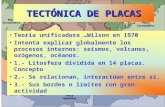 TECTÓNICA DE PLACAS Teoría unificadora …Wilson en 1970 Intenta explicar globalmente los procesos internos: seísmos, volcanes, orógenos, océanos. 1.- Litosfera.