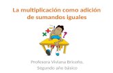 La multiplicación como adición de sumandos iguales Profesora Viviana Briceño, Segundo año básico.
