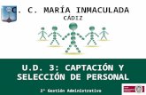 U.D. 3: CAPTACIÓN Y SELECCIÓN DE PERSONAL 2º Gestión Administrativa C. C. MARÍA INMACULADA CÁDIZ.