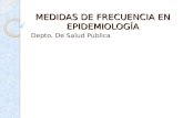 MEDIDAS DE FRECUENCIA EN EPIDEMIOLOGÍA Depto. De Salud Publica.