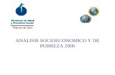 ANALISIS SOCIOECONOMICO Y DE POBREZA 2000. CONTENIDO ANALFABETISMO SUMINISTRO ENERGETICO SANEAMIENTO BASICO PRODUCTO INTERNO BRUTO POBREZA - NECESIDADES.