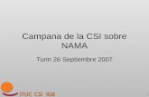 1 Campana de la CSI sobre NAMA Turin 26 Septiembre 2007.