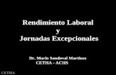 Rendimiento Laboral y Jornadas Excepcionales Dr. Mario Sandoval Martínez CETHA - ACHS CETHA.