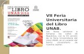 VII Feria Universitaria del Libro UNAB. Los libros volvieron a tomarse las calles de República, con la VII versión de la Feria Universitaria del Libro.