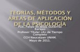 Psic. Felipe de Jesús Gutiérrez Barajas Profesor Titular «A» de Tiempo Completo CCH Naucalpan UNAM. Mayo de 2011.