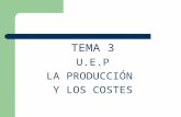 TEMA 3 U.E.P LA PRODUCCIÓN Y LOS COSTES. EMPRESA Es la unidad económica básica de cara a la producción y tiene cómo función transformar los factores de.