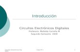 Circuitos Electrónicos DigitalesClase Nº 11 Introducción Circuitos Electrónicos Digitales Profesora: Mafalda Carreño M Segundo Semestre 2009.