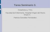 Tarea Seminario 3. Estadística y TICs. Facultad de Enfermería. Hospital Virgen del Rocío. Grupo 4. Patricia González Fernández.