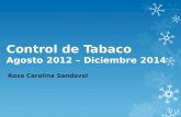Control de Tabaco Agosto 2012 – Diciembre 2014 Rosa Carolina Sandoval.