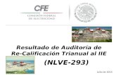 Resultado de Auditoría de Re- Calificación Trianual al IIE (NLVE-293) Julio de 2015.