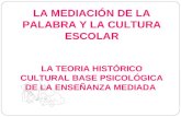 LA MEDIACIÓN DE LA PALABRA Y LA CULTURA ESCOLAR LA TEORIA HISTÓRICO CULTURAL BASE PSICOLÓGICA DE LA ENSEÑANZA MEDIADA.