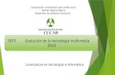 Corporación universitaria del caribe cecar Hernan Atencio Macia Desarrollo de software Educativo 1975 Evolución de la tecnología multimedia 2015 Licenciatura.