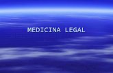 MEDICINA LEGAL. INTRODUCCIÓN  Medicina legal es la especialidad médica que reúne los conocimientos de la medicina que son útiles para la administración.
