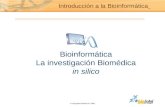 © Copyright Ebiointel,SL 2006 Introducción Bioinformática La investigación Biomédica in silico Introducción a la Bioinformática.