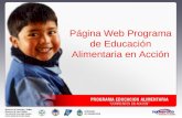 Página Web Programa de Educación Alimentaria en Acción.