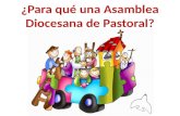 ¿Para qué una Asamblea Diocesana de Pastoral?. Nuestra Diócesis de Texcoco hace vida la alegría del Evangelio en la esperanza de la renovación pastoral,