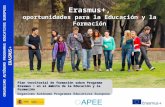 ORGANISMO AUTÓNOMO PROGRAMAS EDUCATIVOS EUROPEOSERASMUS+ Erasmus+, oportunidades para la Educación y la Formación Plan territorial de formación sobre Programa.