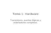 Tema 1- Hardware Transistores, puertas lógicas y ordenadores completos.