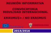 REUNIÓN INFORMATIVA CONVOCATORIA MOVILIDAD INTERNACIONAL ERASMUS+ / NO ERASMUS 2015/2016.