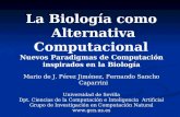 La Biología como Alternativa Computacional Nuevos Paradigmas de Computación inspirados en la Biología Mario de J. Pérez Jiménez, Fernando Sancho Caparrini.