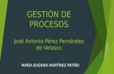 GESTIÓN DE PROCESOS José Antonio Pérez Fernández de Velasco MARÍA EUGENIA MARTÍNEZ PATIÑO.
