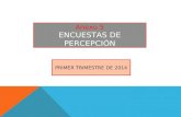 Anexo 5 ENCUESTAS DE PERCEPCIÓN PRIMER TRIMESTRE DE 2014.
