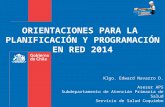 ORIENTACIONES PARA LA  PLANIFICACIÓN Y PROGRAMACIÓN EN RED 2014
