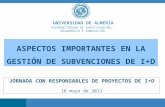UNIVERSIDAD DE ALMERÍA VICERRECTORADO DE INVESTIGACION, DESARROLLO E INNOVACIÓN