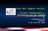 Caja del Seguro Social:  Crisis Financiera y  Perspectivas de Cambio