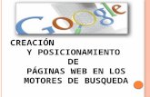 CREACIÓN Y POSICIONAMIENTO  DE  PÁGINAS  WEB EN  LOS MOTORES  DE BUSQUEDA