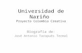 Universidad de Nariño  Proyecto Colombia Creativa