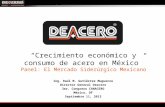 “Crecimiento económico y consumo de acero en México” Panel: El Mercado Siderúrgico Mexicano