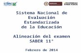 Sistema Nacional de Evaluación Estandarizada de la Educación Alineación del examen SABER 11°