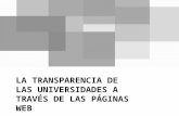 La transparencia de las universidades a través de las páginas web