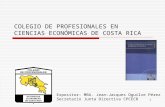 COLEGIO DE PROFESIONALES EN CIENCIAS ECONÓMICAS DE COSTA RICA